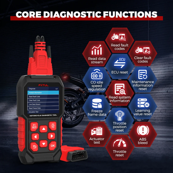 FXTUL M4 Japanese and EU Motorcycle Diagnostic and Service Reset Tool